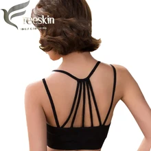 Zhangyunuo сексуальный бюстгальтер с мягкими чашечками для занятий йогой выдалбливают спортивный бюстгальтер Для женщин джогонг жилет Фитнес виброустойчивый пуш-ап Атлетический спортивный бюстгальтер Топ