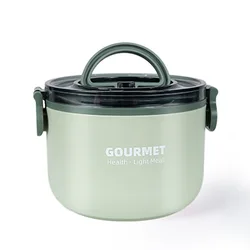 Insulated Stainless Steel Thermal Food Jar - 1 Layer 1000ML steel (Green)
