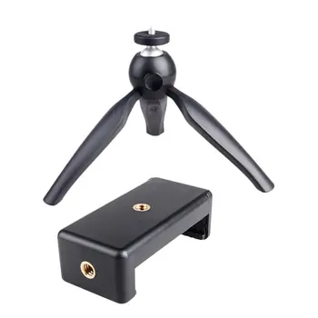 

Portable Flexible 360 Degrees Rotation Desktop Mini Camera Tripod Mount Stand with Mobile Phone Holder Bracket Aluminum ACEHE