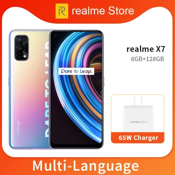 realme X7 6GB 128GB Smartphone 5G 6.4inch Full Screen 64MP Quad Cameras 4300mAh 65W Fast Charger Dimensity 800U
