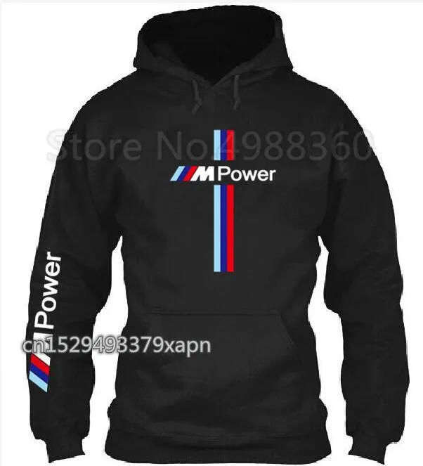 Модный мужской брендовый свитшот для мотоспорта с принтом M Power осень 2019