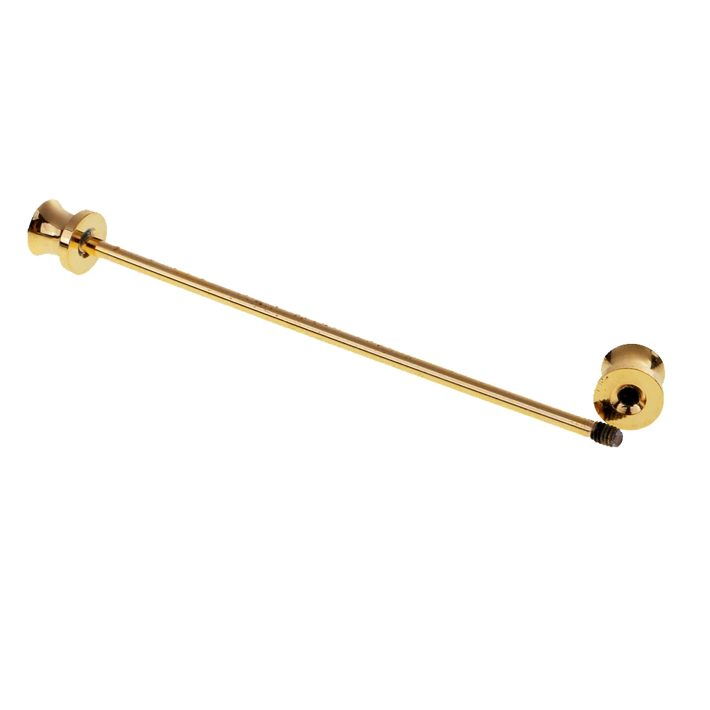 2 Pieces Gold Tone Pin Round Barbell Collar Tie Clip Bar Necktie Tie Pin Barbell Screw On End