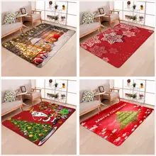 Рождественский напольный коврик 5 размеров, противоскользящий Рождественский Дед Мороз, напольный коврик для кухонной комнаты, декоративный ковер, ковер для домашней комнаты