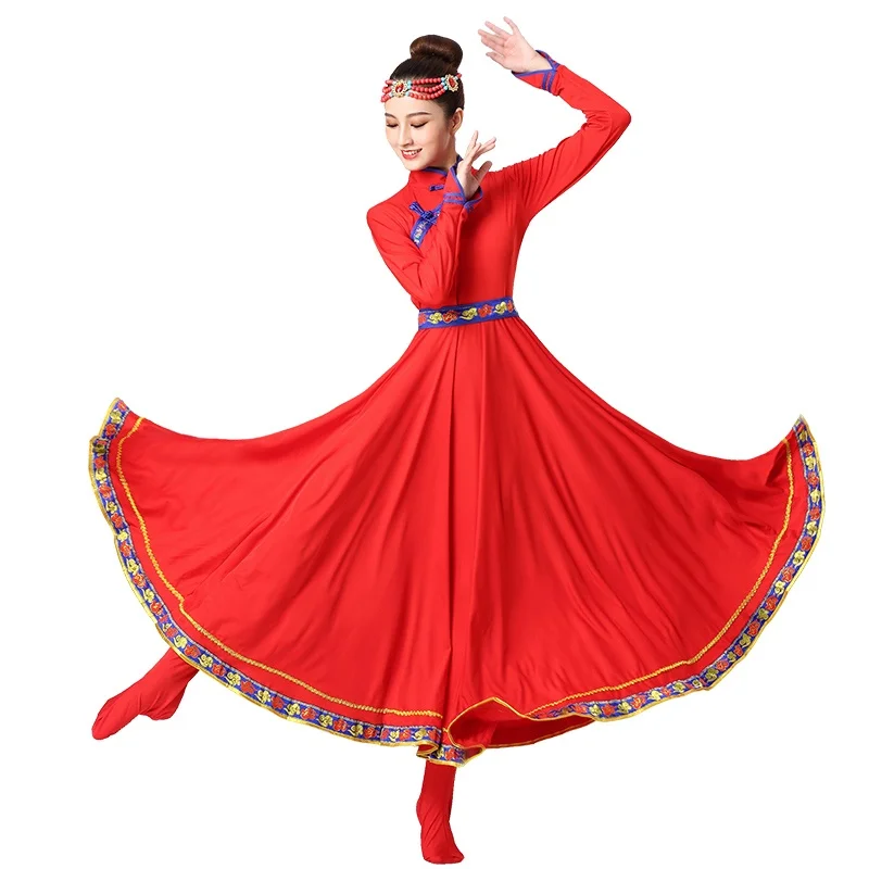 5 Mongolian Costume Clothes Chinese Folk Dance Costumes Clothing Dress Stage Dance Wear Performance Mongolian Dress TA2130 - Цвет: 5