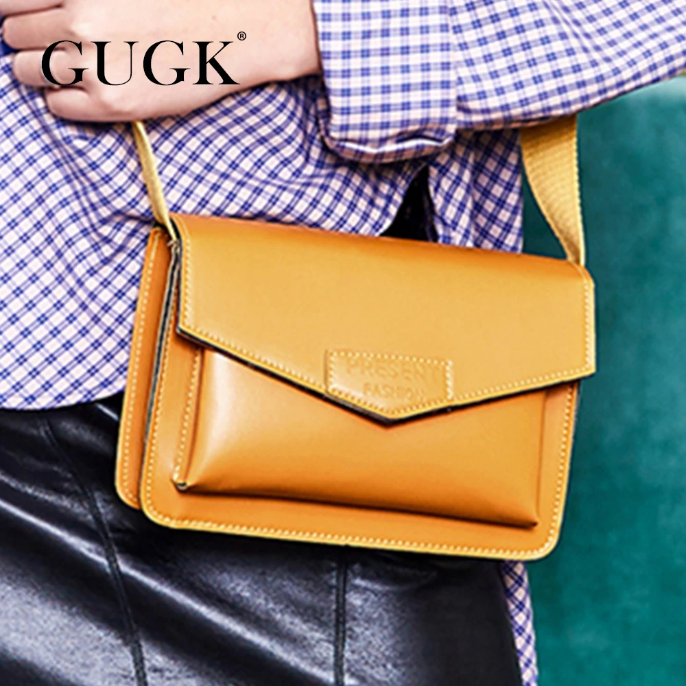 GUGK сумки на плечо женские гладкие верхняя crossbody низ Женская обувь застежке и