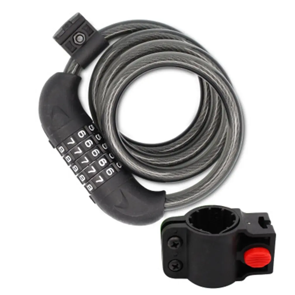

Bicycle Lock Five Digit Code Lock Anti-theft Lock With Llock Frame Multiple Color