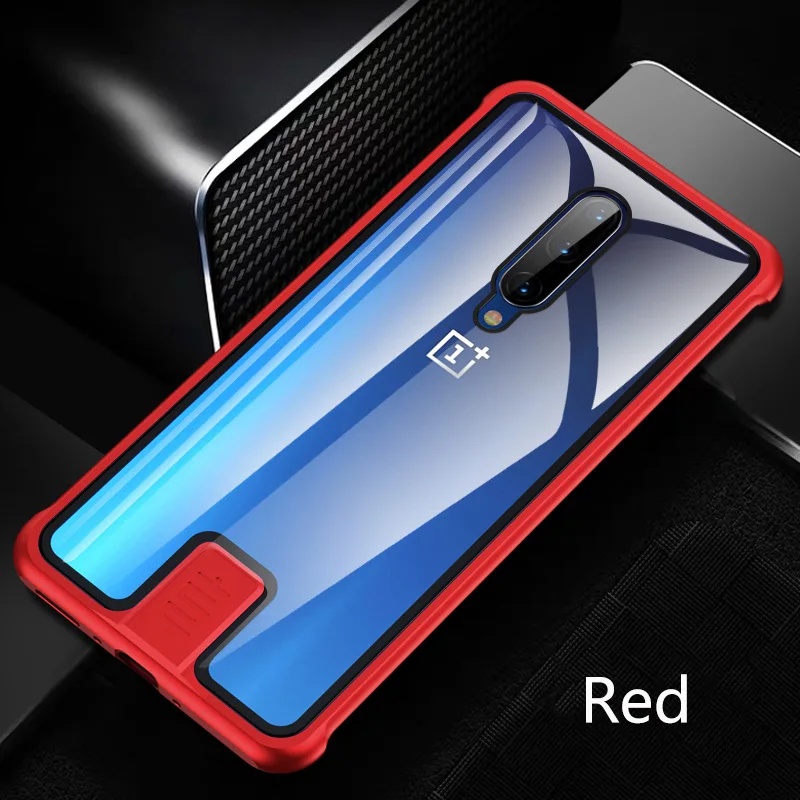 Красный Роскошный чехол для телефона Nohon для Oneplus 7 Pro 6 T, закаленное стекло, противоударный защитный металлический чехол для Oneplus 7Pro, чехол - Цвет: Красный