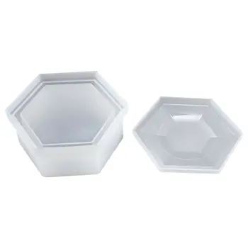 

DIY Hexagon Storage Box Mold Crystal Epoxy Plum-shaped Silicone Mould Pendant Craft DIY Making Finding Accessories