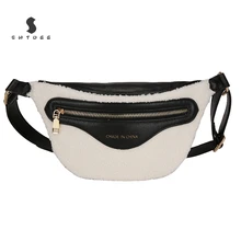 Женская плюшевая поясная сумка, женская зимняя сумка, Женская дорожная сумка через плечо, чехол для телефона, повседневная нагрудная сумка