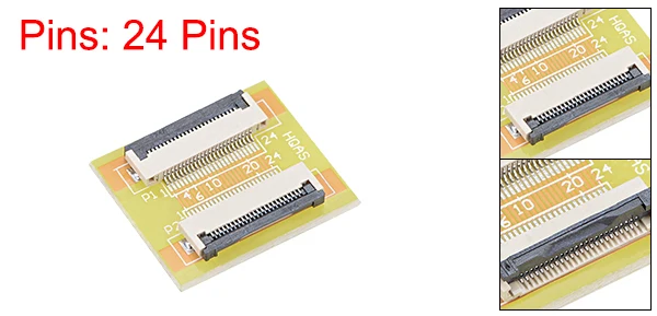 24 Pin Uxcell 1 шт. Расширение Разъем Aapter для FFC FPC IC посылка с открытым Pad для Lap Top ладонь Top Note Pad более длинная установка - Цвет: 24 Pin