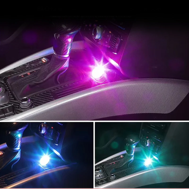 Автомобильный Стайлинг светодиодный USB атмосферный свет DJ RGB Мини Красочный музыкальный звук лампа USB-C телефон ампулы праздничная атмосфера динамическая лампа