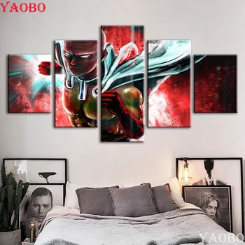 

5d Diy diamond painting 5 pcs cross stitch Man Japan Anime Poster full square round Diamond embroidery Mosaic picture pastes