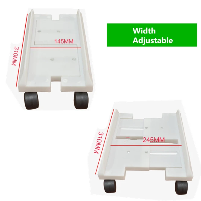 Adjustable Width Removable Stable CPU Stand Base Rack Desktop Brake with Wheels Computer Cases Host Bracket Waterproof CPU Stand