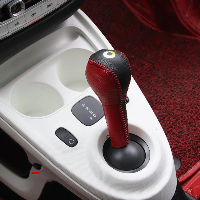 Red Gear Автомобильная ручка переключения передач рукоятка ручного тормоза авто ручной тормоз чехлы Чехол для Smart Fortwo ForFour 453 - Название цвета: Red Gear