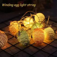 

10 Leds Easter Decorations Eggs String Light Bunny Fairy LED Light String Battery Decorative Lights Home Easter Party Decor Tool