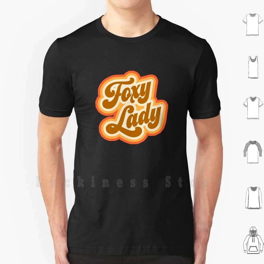 "Foxy Lady" Maglietta Vintage 1970S Big Size 100% Cotone Foxy Lady Poliestere Muscle Cars Disco Flashback 70S Throwback 1970S