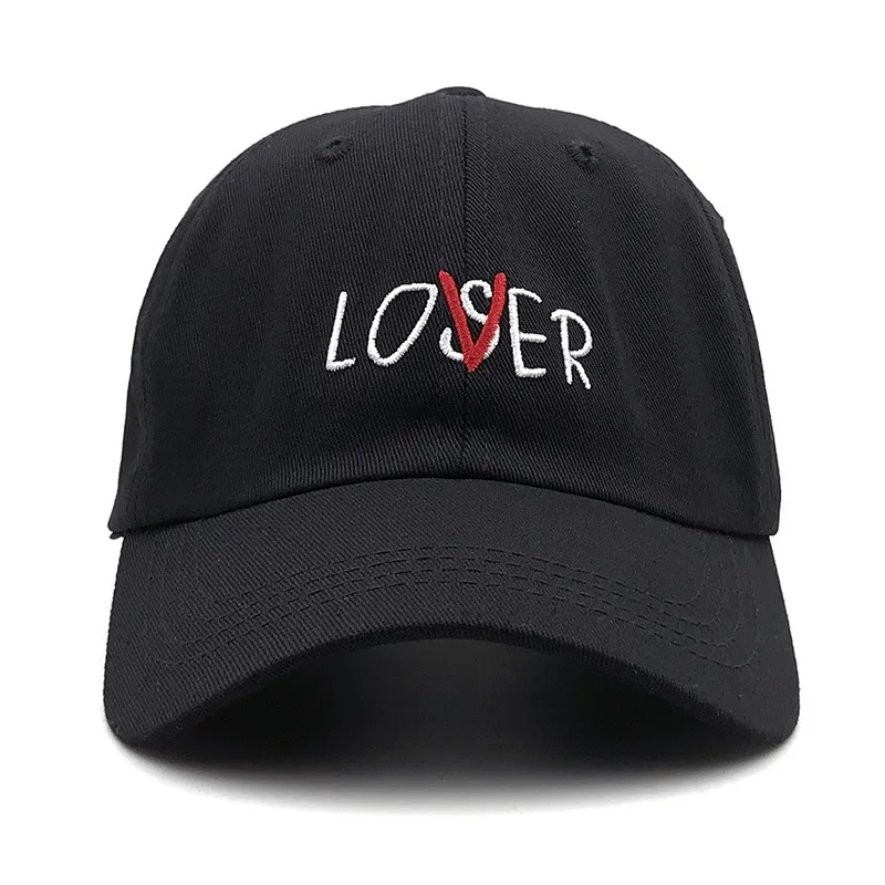 Пара трикотаж, надписи loser lover вышивка летний солнцезащитный козырек шапка для Для мужчин Для женщин мода унисекс бейсбольная теннисная Кепка для гольфа
