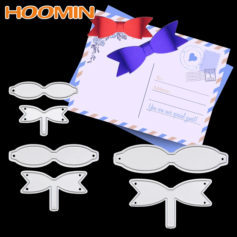 HOOMIN украшения для открыток тиснение папка резка 6 шт./лот бант луки режущий