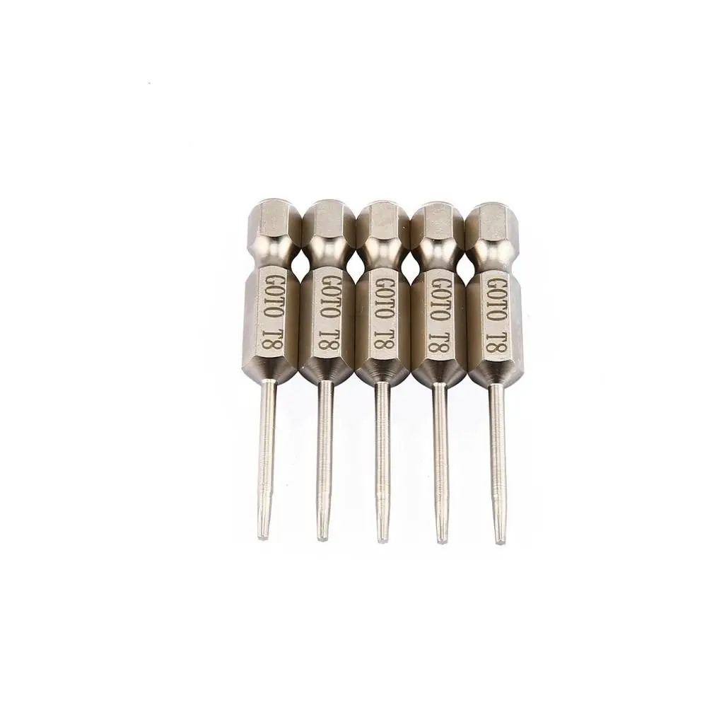T8 3.0 5 шт. отвертка Torx из легированной стали 50 мм длиной 2,0 магнитные бытовые инструменты для ремонта, отвертка, набор сверл - Цвет: T8 3.0