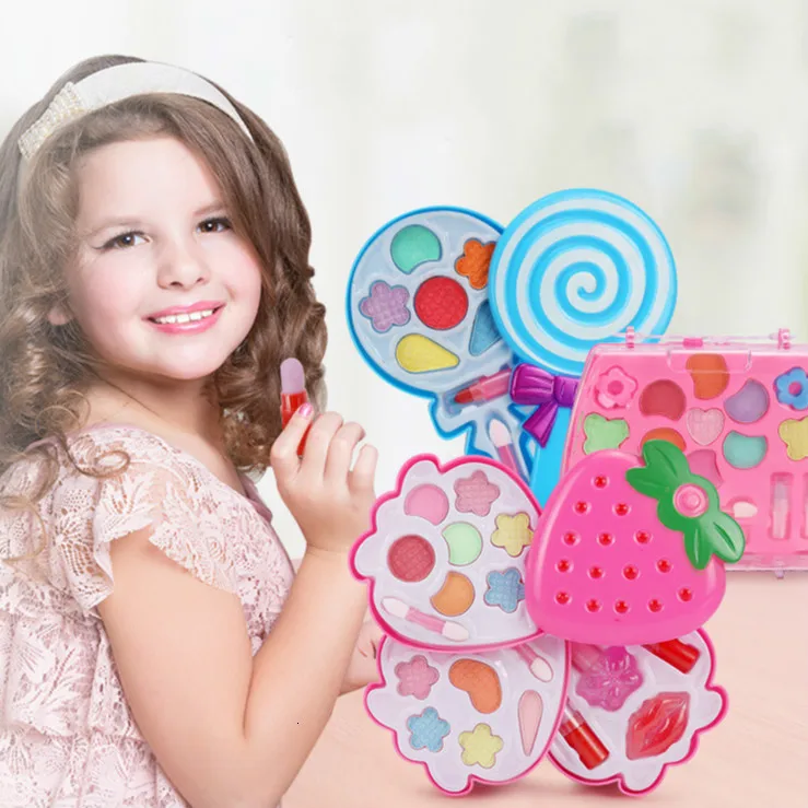

Children Cosmetics Suit Pretend Play Girls Makeup Tools Kit Safe Non-toxic Toys Makeup Set Preschool Kids Beauty Toy For Girls