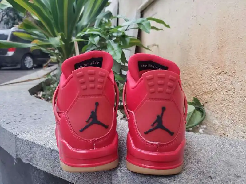 Классический Стиль Jordan 4 Ретро мужские ботинки для баскетбола Кроссовки ярко-красный AJ4 спортивная обувь 308497-139
