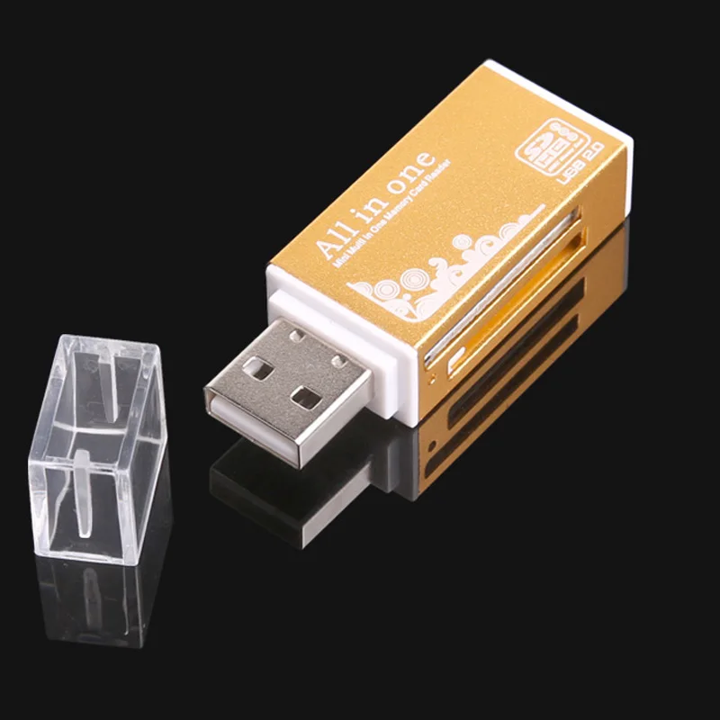 4 в 1 USB2.0 Портативный мобильный считыватель карт для SDHC карта Micro SD мультимедийная плата M2 MS Pro карты JLRL88