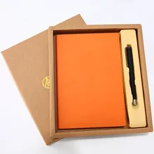 Бизнес настраиваемые, с логотипом A5 сумка для ноутбука творческая ручка простой блокнот канцелярские товары практичная рекламная подарочная коробка