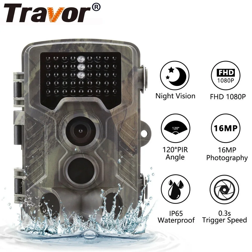 TRAVOR 1080P HD охотничья камера ночного видения дикая версия наблюдения скаутская с