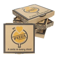 Wholesale 35 CM 9 Inch Pizza Box Package Carton Supplier Custom Design Printed Packing Bulk Cheap Pizza Boxes With Logo 1