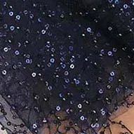 2 Yards Wine Red Sequins Tulle Fabric for Evening Dresses Wedding Party Beaded Sequins Cloth for Craft Mesh Decoration Material - Color: navy blue