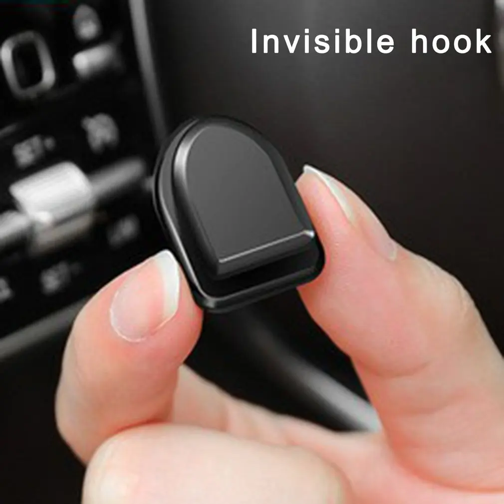 Car Hook Organizer Storage For USB Cable Headphone Key Storage Self Adhesive Wall Hook Hanger Auto Fastener Clip