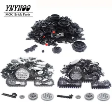 300-700 Elo Da Cadeia com Chanfrado Reforçado EdgeTank Pçs/lote High-Tech Faixa Cadeia Rolha De Borracha Peças MOC Tijolos Diy Brinquedos