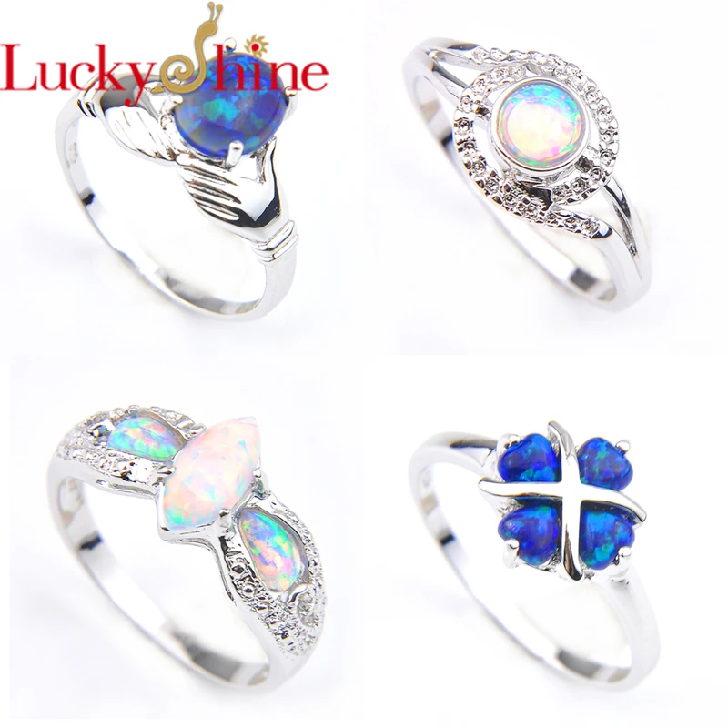 Marquise Opal and Semi Precious Earrings 925 Sterling Silver For Women and Girls