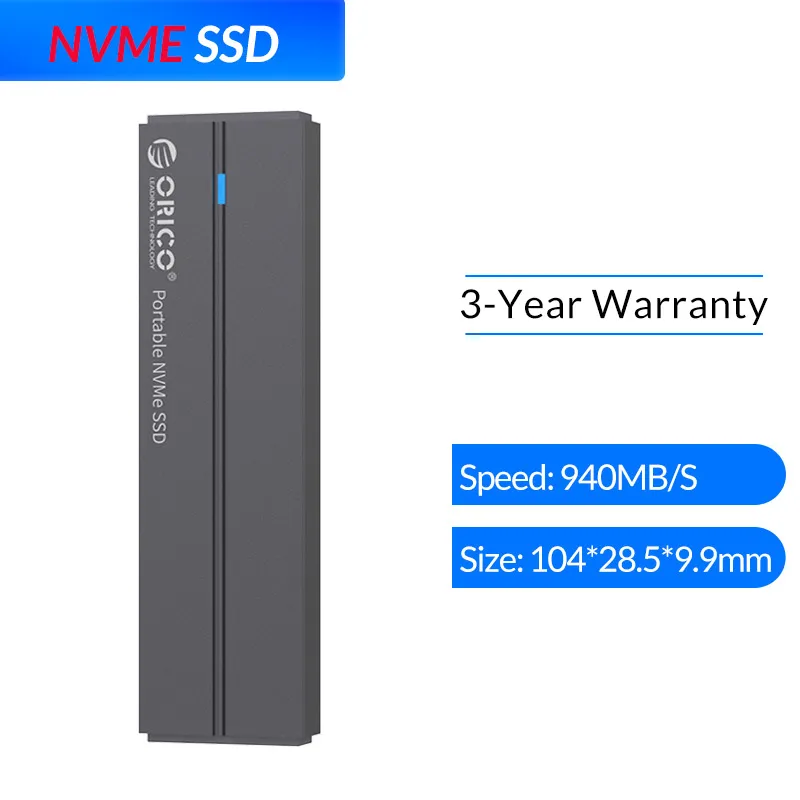 ORICO внешний SSD жесткий диск 1 ТБ SSD 128 ГБ 256 ГБ 512 ГБ SATA SSD mSATA SSD NVME Портативный твердотельный накопитель с USB 3,1 типа C - Цвет: BV300 NVME SSD