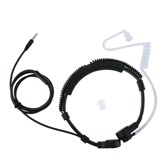 Air Tube Headset w/Mic 3.5mm In-Ear Security Earpiece Noise