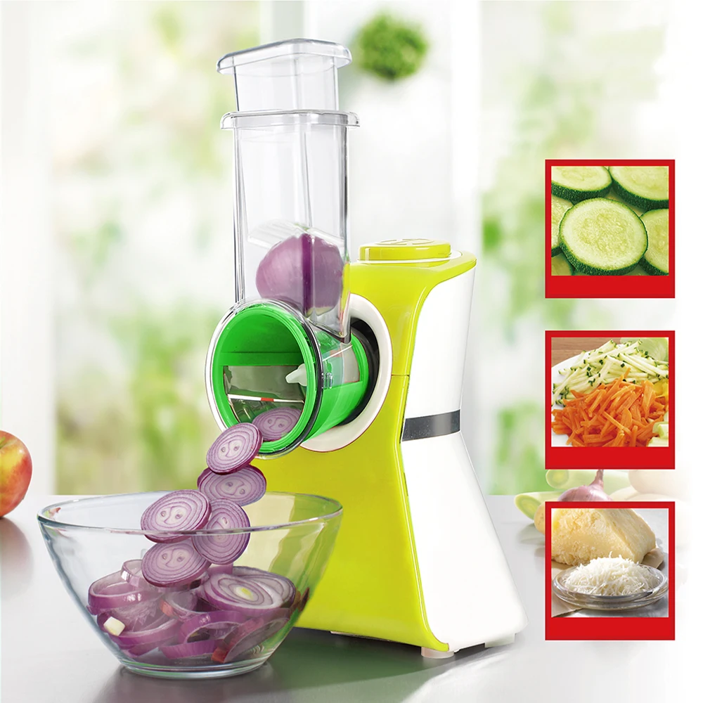 Humanistisch efficiënt Geduld Fruit en Groente Snijder Salade Maker Rasp Elektrische Blokjes Spiraal Kaas  Knoflook voor Wortelen Drum Keuken Slicer Draaien 5 Blade|Voedsel  Verwerkers| - AliExpress