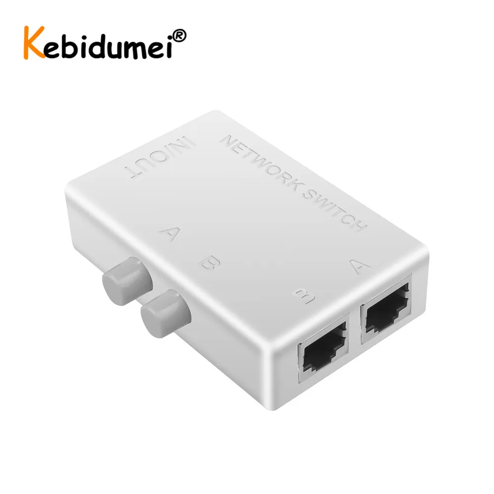 New 2 Ports RJ45 LAN Network Switch Selector RJ45 Network
