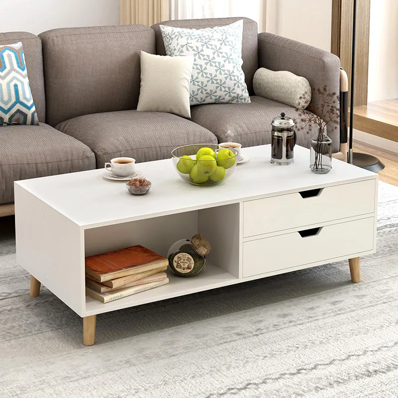 

Teapoy Table Minimalist Modern Living Room Solid Wood Tea Table Northern European-Style Side Table Small Apartment Furniture Cre