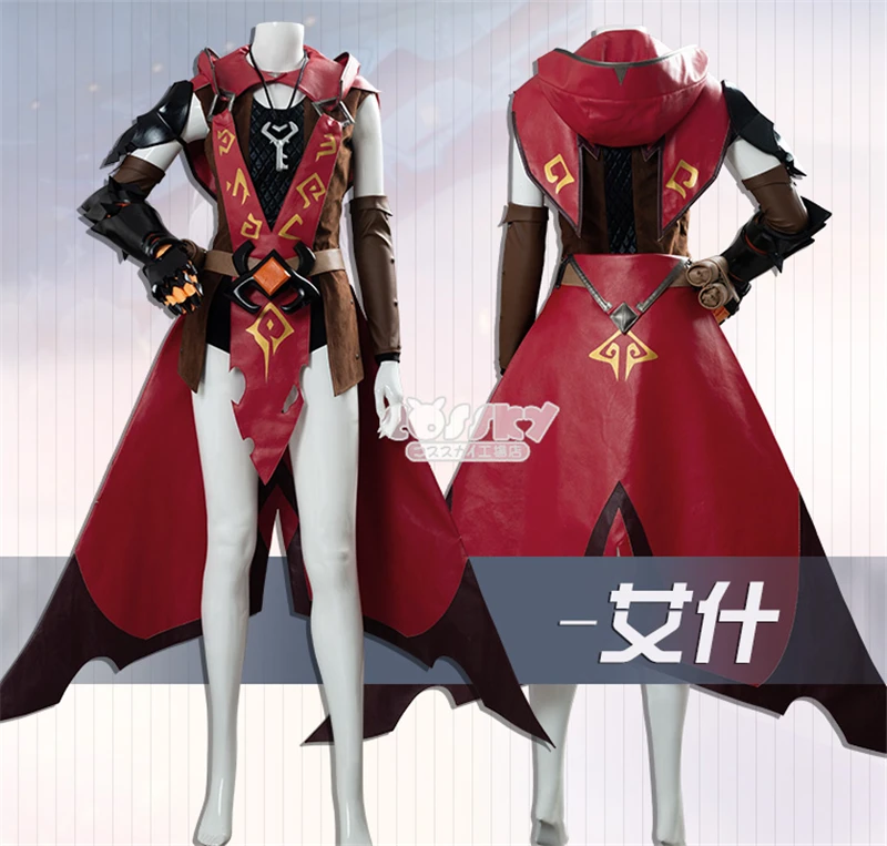 

Anime Ashe New Skin Devil Heart Cosplay Costume Women Halloween Carnival Party Outfit H