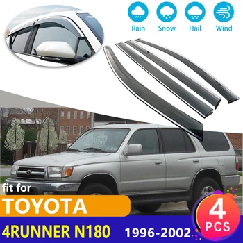 baratas 4x Janela Defletores Viseira Toldos De Ventilação Guarda Defletor Abrigos Acessórios Para Toyota 4runner Hilux Surf Sw4 N180 1996 ~ 2002