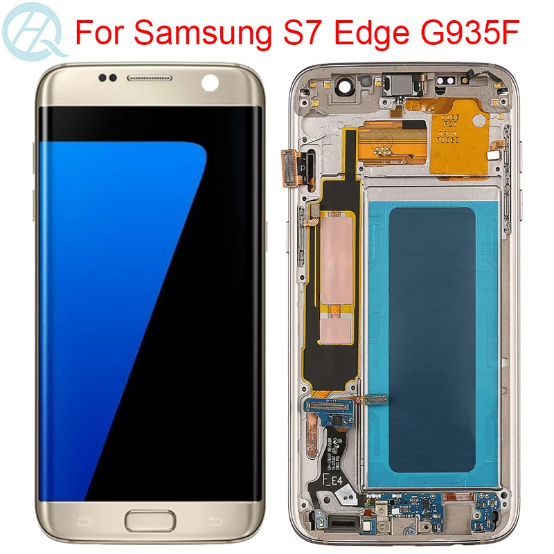 ЖК дисплей с рамкой для Samsung Galaxy S7 Edge G935F сенсорный экран в сборе без