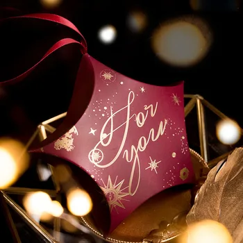 

Star Shape Wedding Favor Box Gifts For Guests Candy Kraft Paper Boxes With Ribbon For Baby Shower Birthday Event Party Supplies