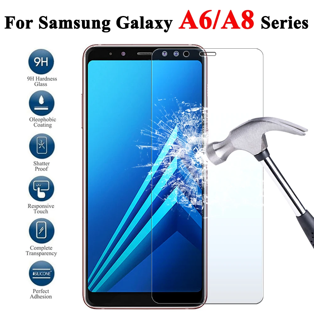 Бронированное защитное стекло на для Samsung Galaxy A8 A6 Plus A 8 6 Лист защита для экрана Броня закаленное стекло 8a Gelaksi 6a
