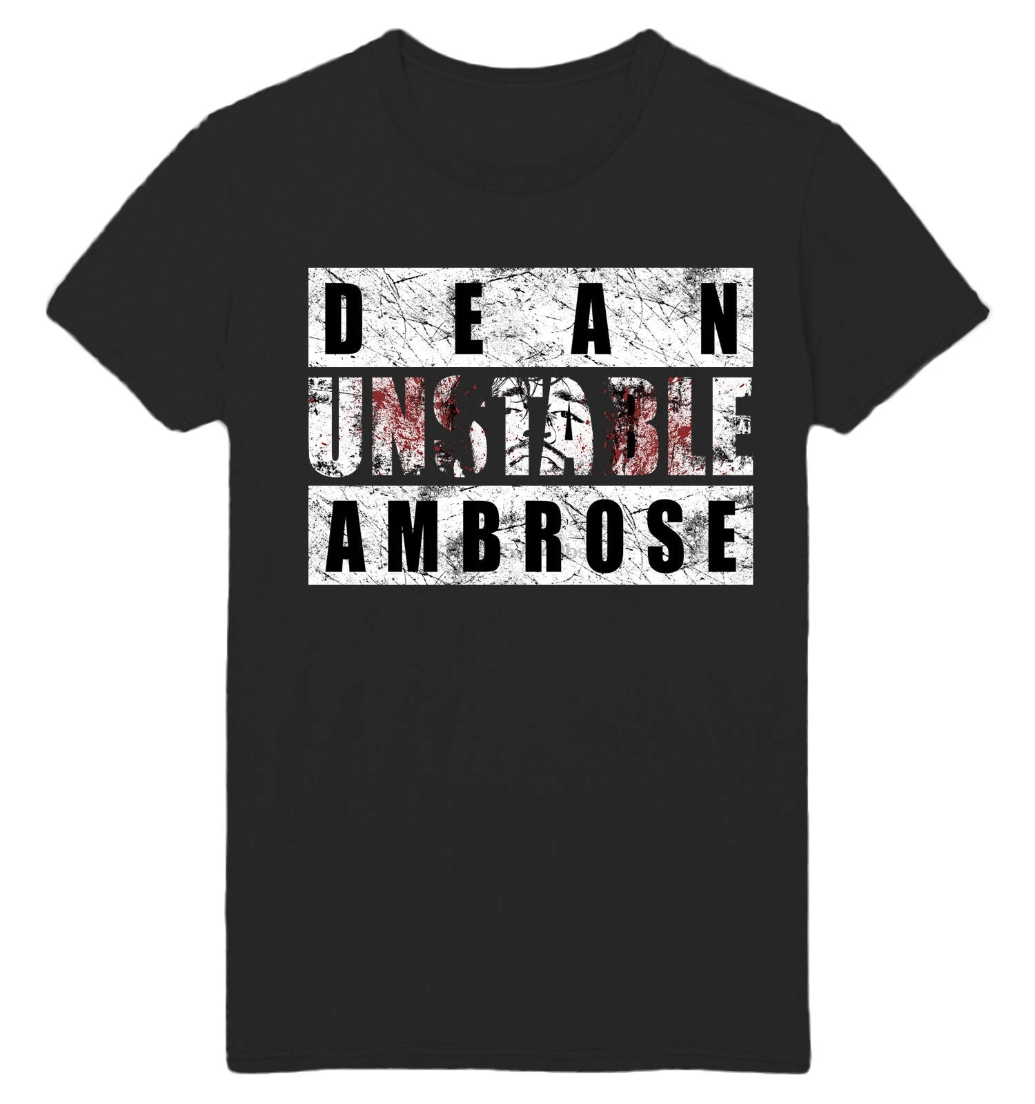 DEAN AMBROSE нестабильное качество LUNATIC принт Черная футболка унисекс WWX73 летняя с