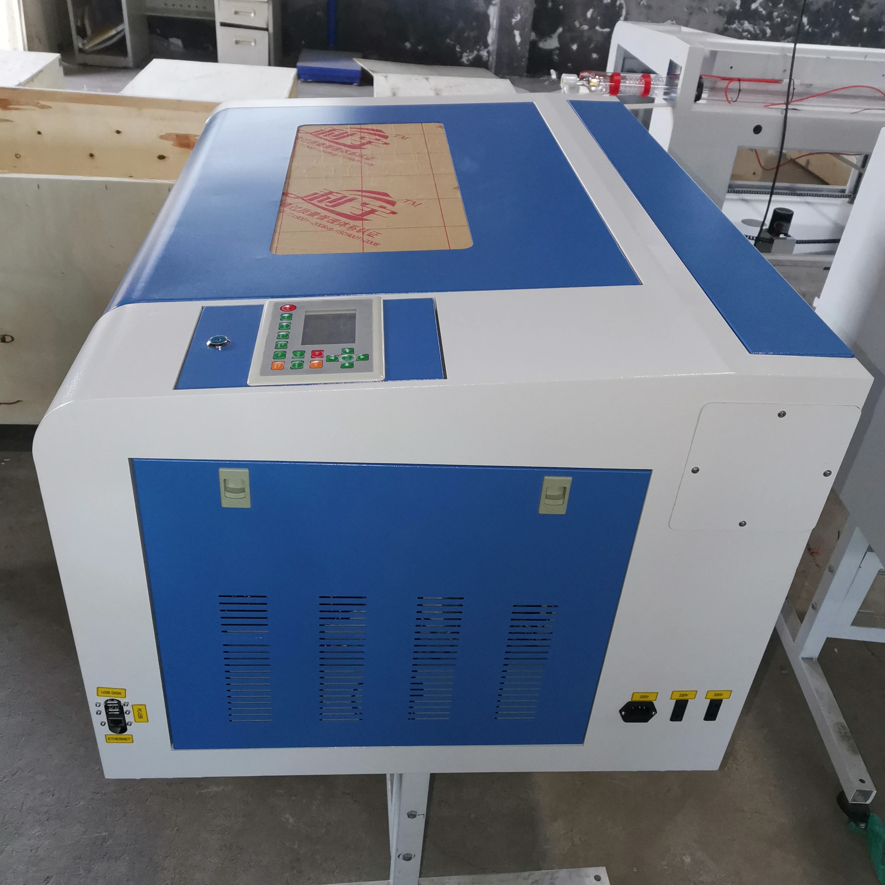 50 Вт CO2 лазерный гравировальный станок и 4060 RUIDA материнская плата режущий