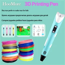 Hoomore criativo desenho das crianças 3d impressão caneta 3d impressão caneta brinquedo educacional pintura 3d caneta dia das crianças presente