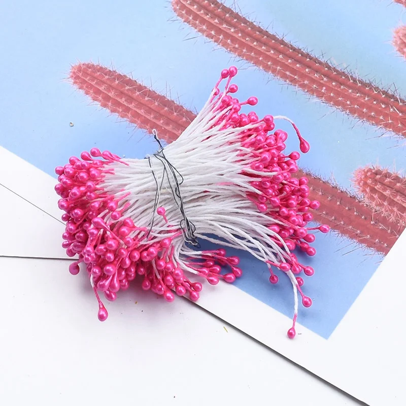 150/300 шт. свадебные декоративные цветы stamen рождественские украшения для домашнего рукоделия DIY Подарочная коробка для конфет искусственные растения - Цвет: 23