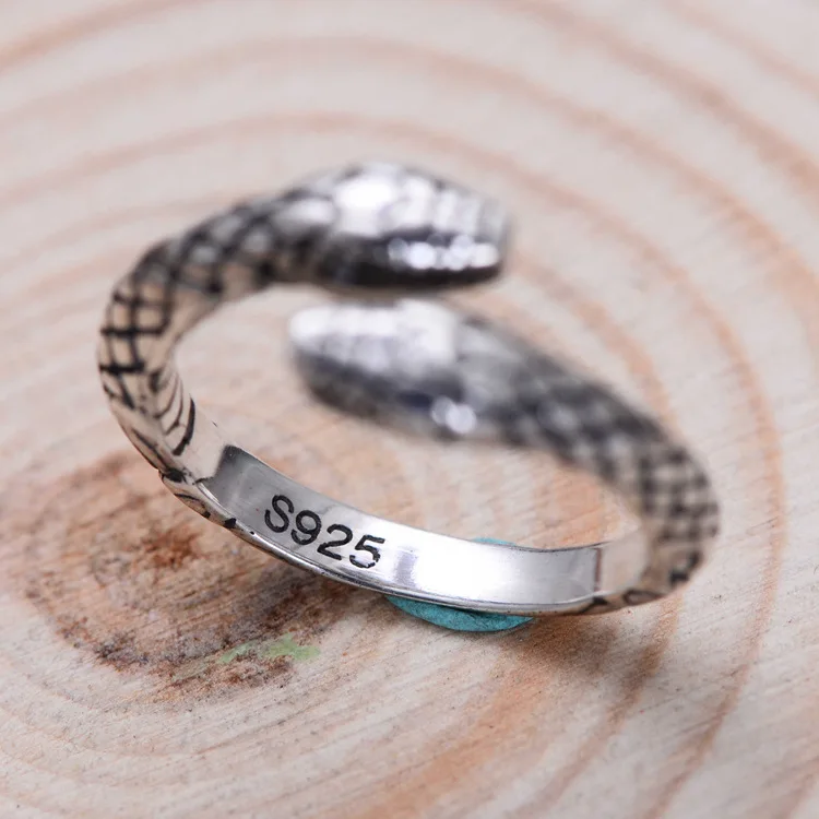 925 Sterling Silver Vintage Double Snake Head Thai Silver Ladies Finger Rings Jewelry Unisex Open Adjustable Size Ring Man,silver ring,silver rings