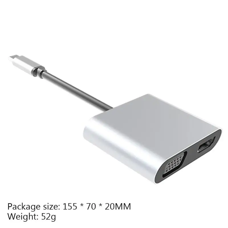 Умелое производство расширение док-станции адаптер Превосходное качество 4 в 1 usb type-C концентратор до 4 к HDMI USB3.0 PD VGA