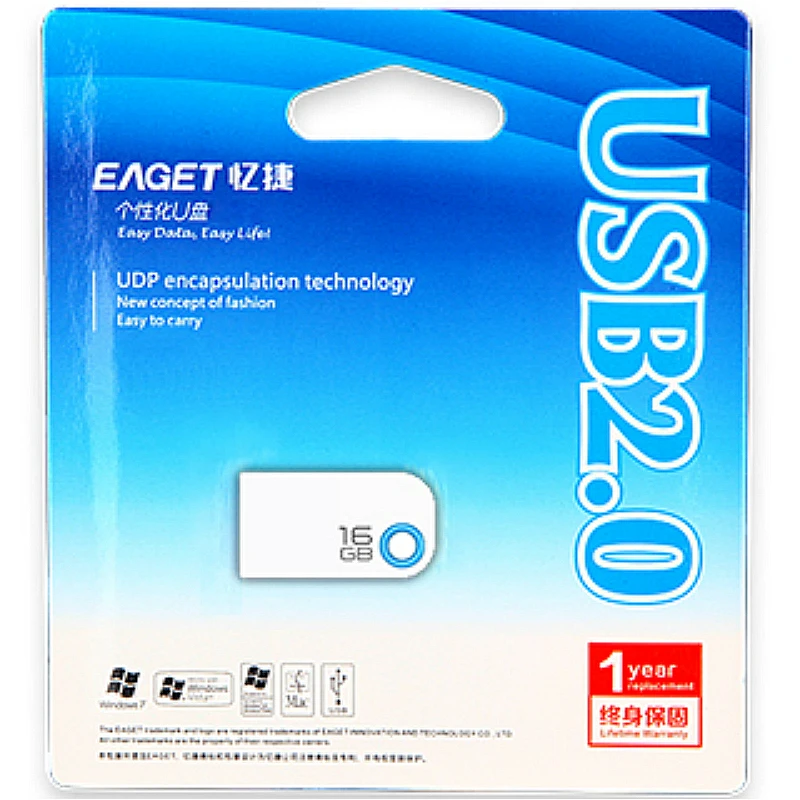 USB флеш накопитель Eaget 2 0 32 ГБ водонепроницаемый металлический чехол для ключей